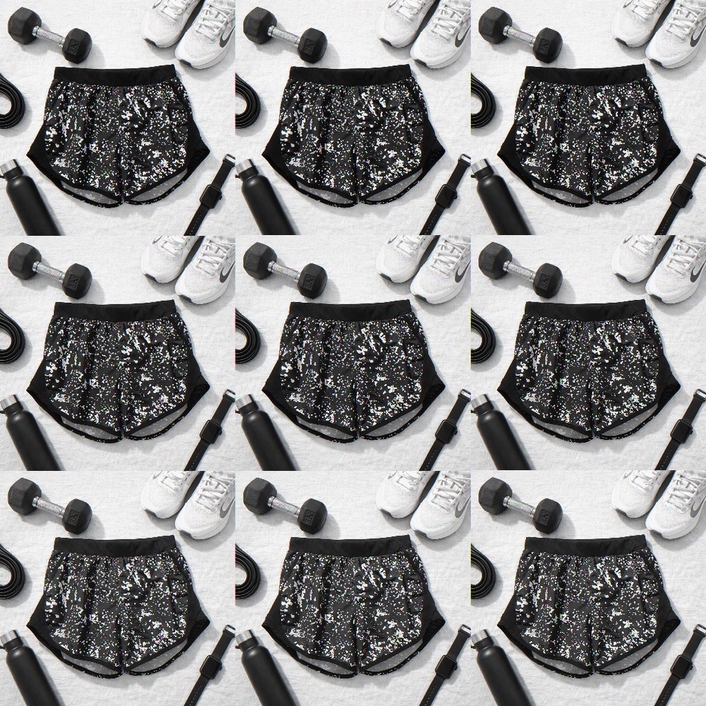 Under Armour Black Splatter Print Running Shorts | Size XS